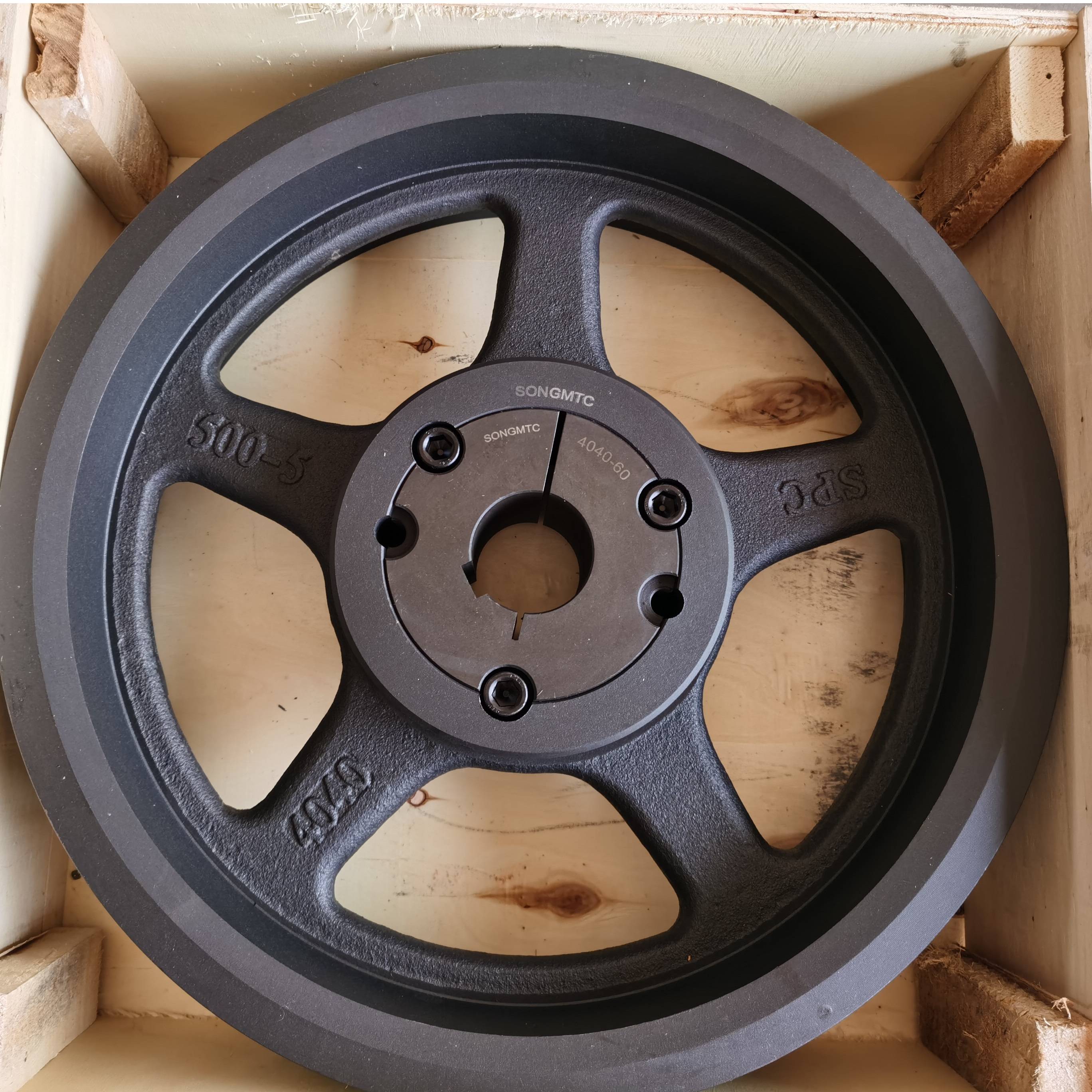 SPC500-5-4040-60锥套皮带轮 5槽-10槽三角带轮铸铁